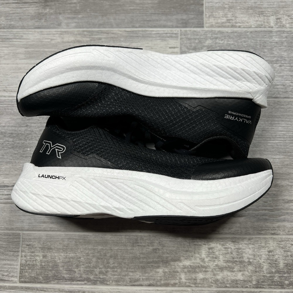 TYR Valkyrie Speedworks Men's 8‎ Unisex Running Race Training Shoes Black/White